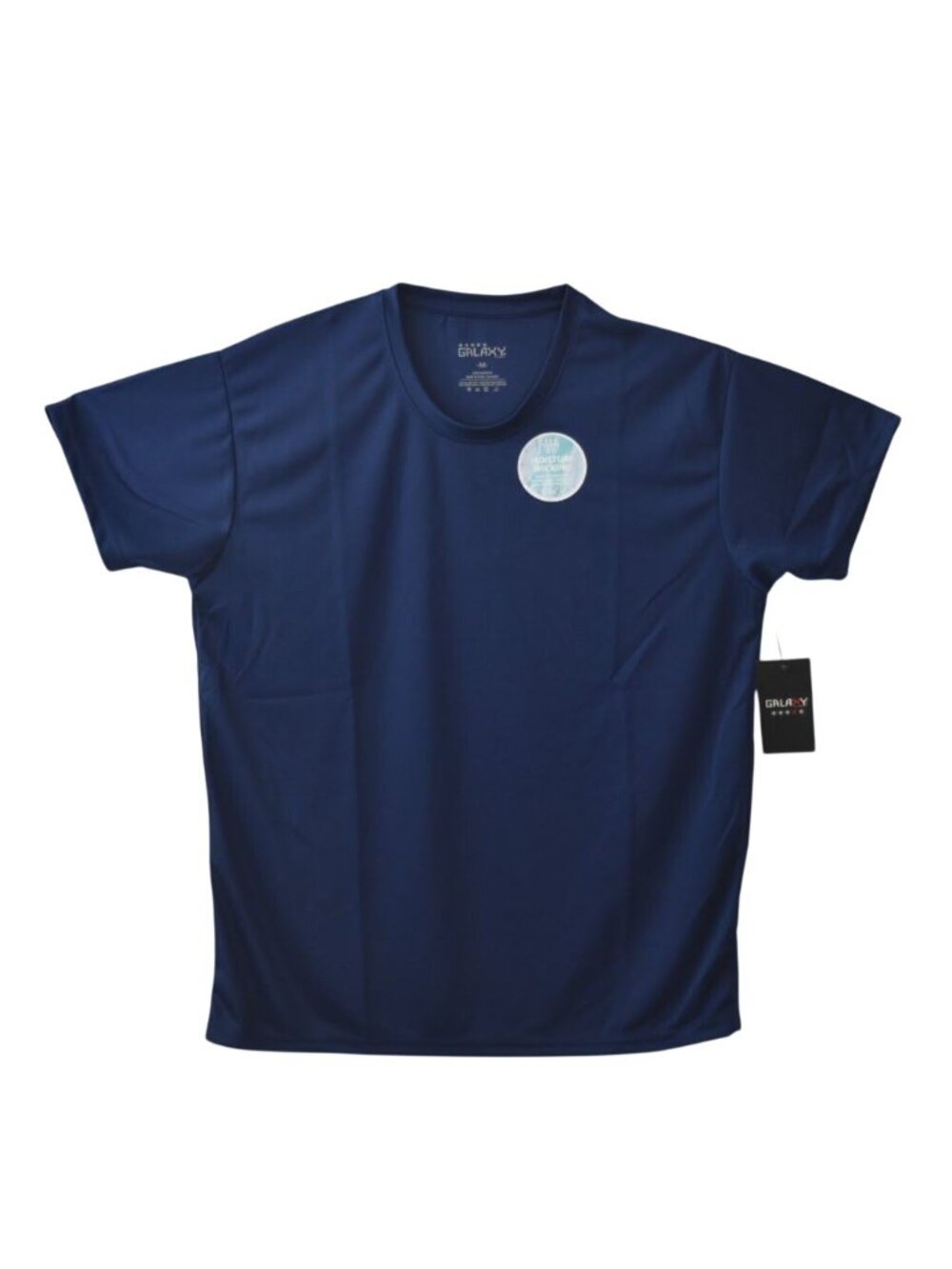 Galaxy By Harvic Mens Medium Navy Blue Moisture Wicking Athletic T Shirt New